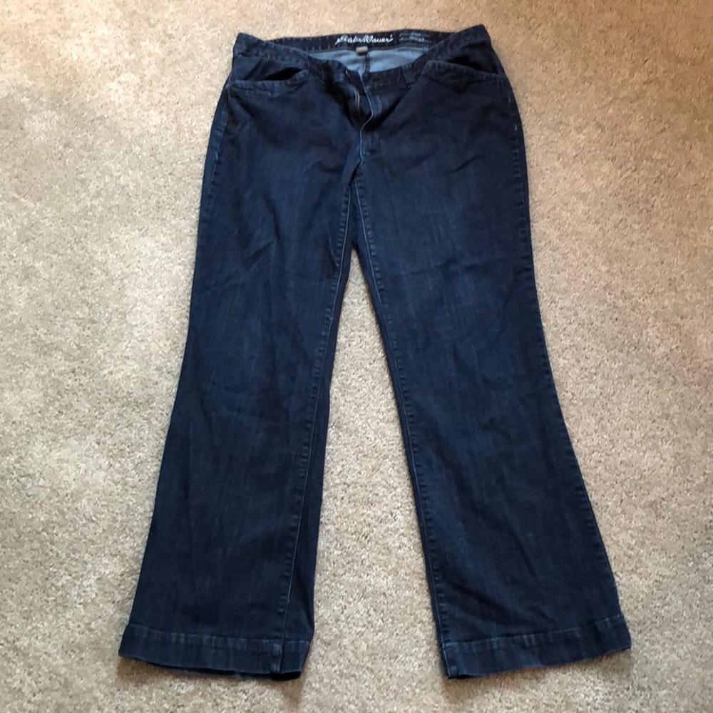 Eddie Bauer size 16 dark wash trouser jeans!